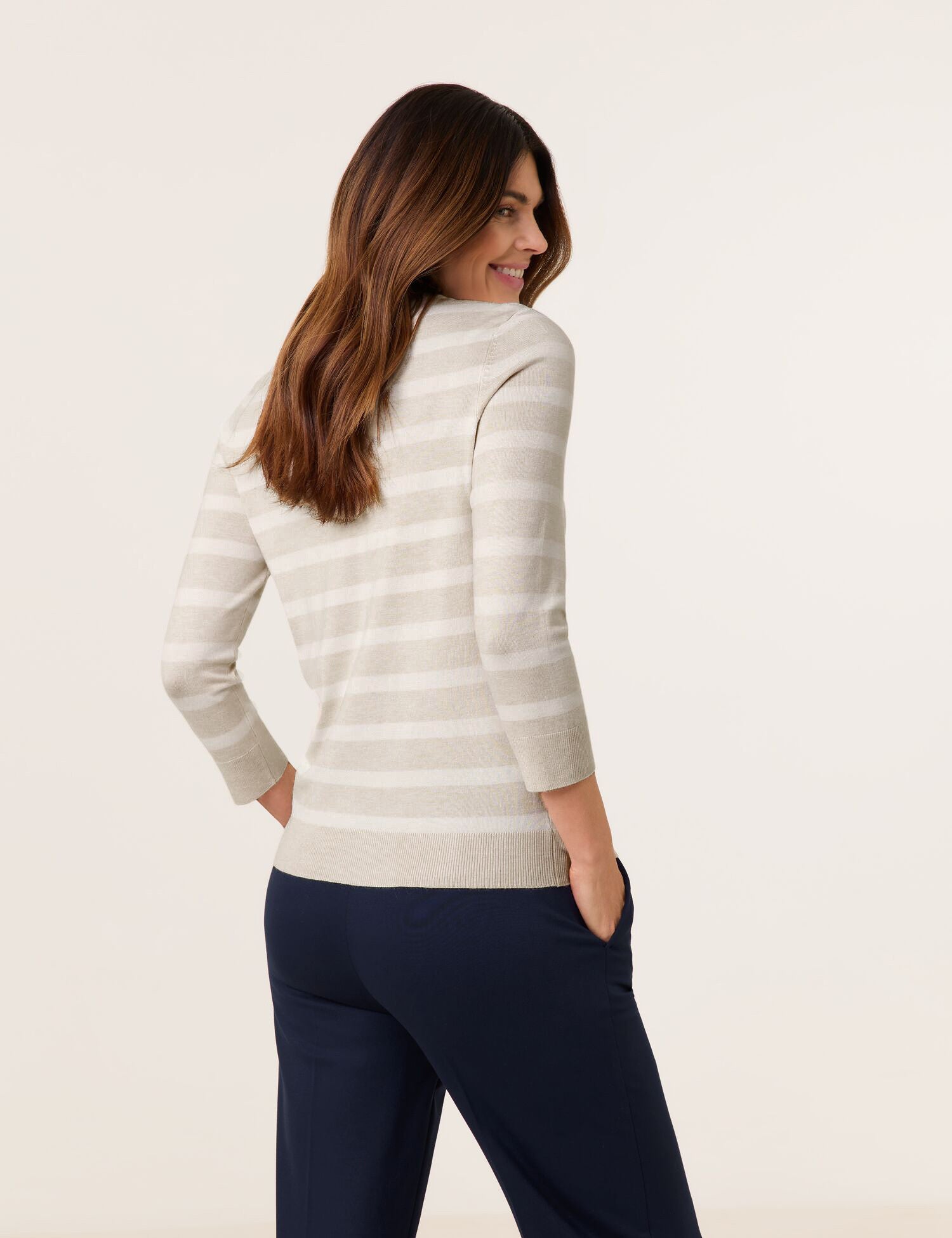 Cream Striped Jumper