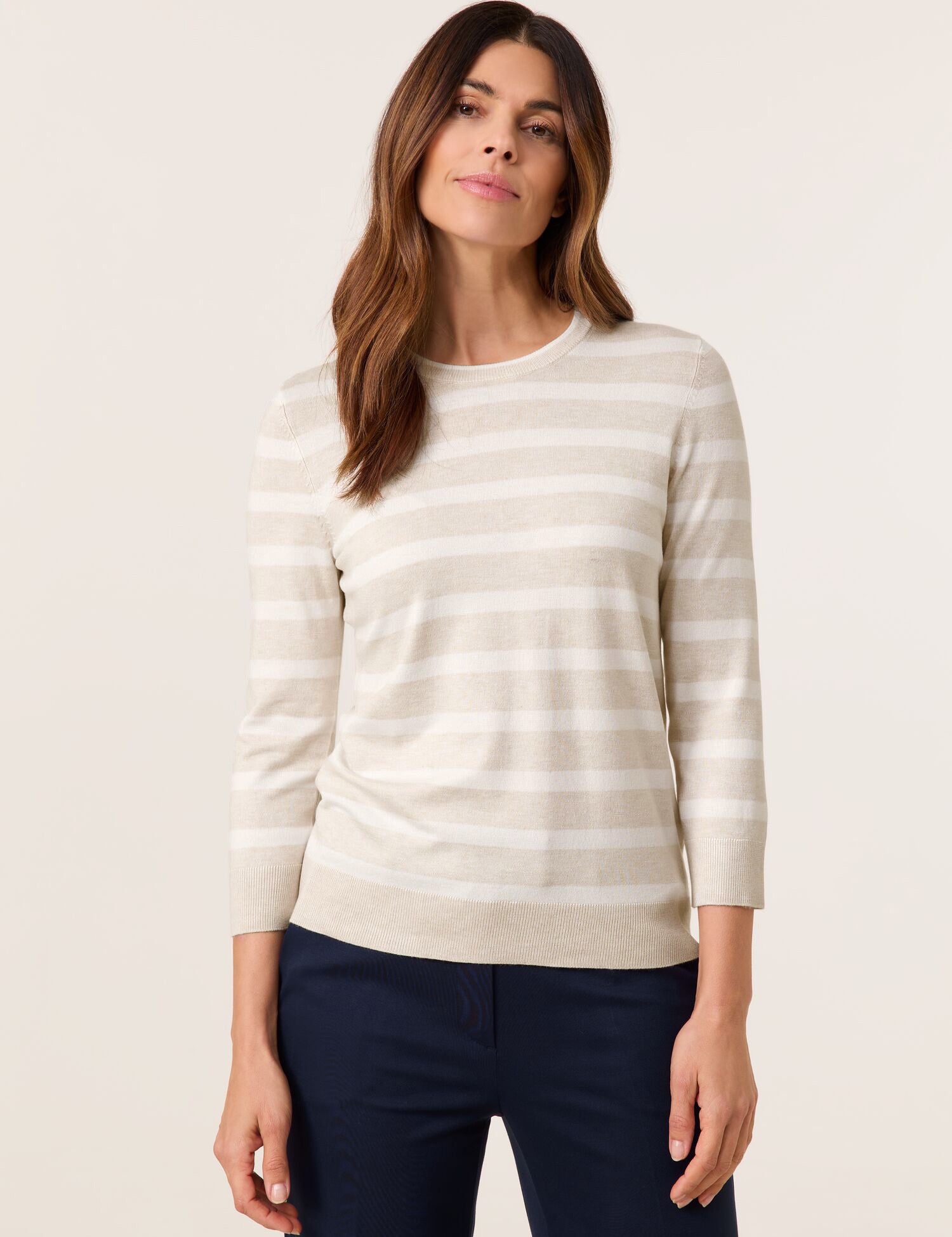 Cream Striped Jumper