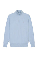 Load image into Gallery viewer, Blue Textured Knitted Half Zip
