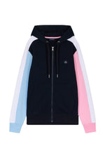 Load image into Gallery viewer, Navy Colourblock Zip Hoodie
