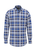 Load image into Gallery viewer, Blue Poplin Checks Shirt
