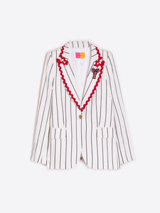 Off White Heather Stripe Blazer