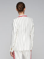 Load image into Gallery viewer, Off White Heather Stripe Blazer
