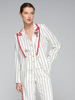 Load image into Gallery viewer, Off White Heather Stripe Blazer
