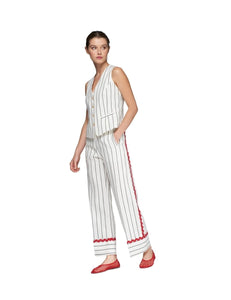 Off White Sandra Stripe Trouser