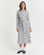 Load image into Gallery viewer, White Rope Print Shirt Dress
