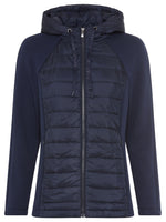 Load image into Gallery viewer, Navy Jersey Padded Jacket
