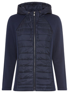 Navy Jersey Padded Jacket