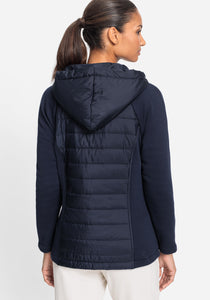 Navy Jersey Padded Jacket