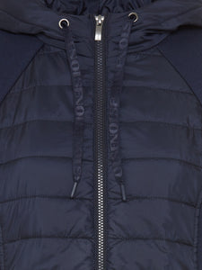 Navy Jersey Padded Jacket