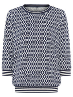 Load image into Gallery viewer, Navy Geometric Clara Top
