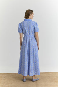 Blue Broderie Anglaise Dress