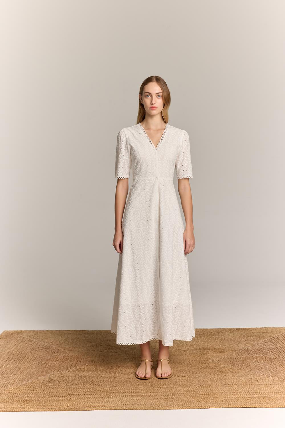 White Broderie Anglaise Dress