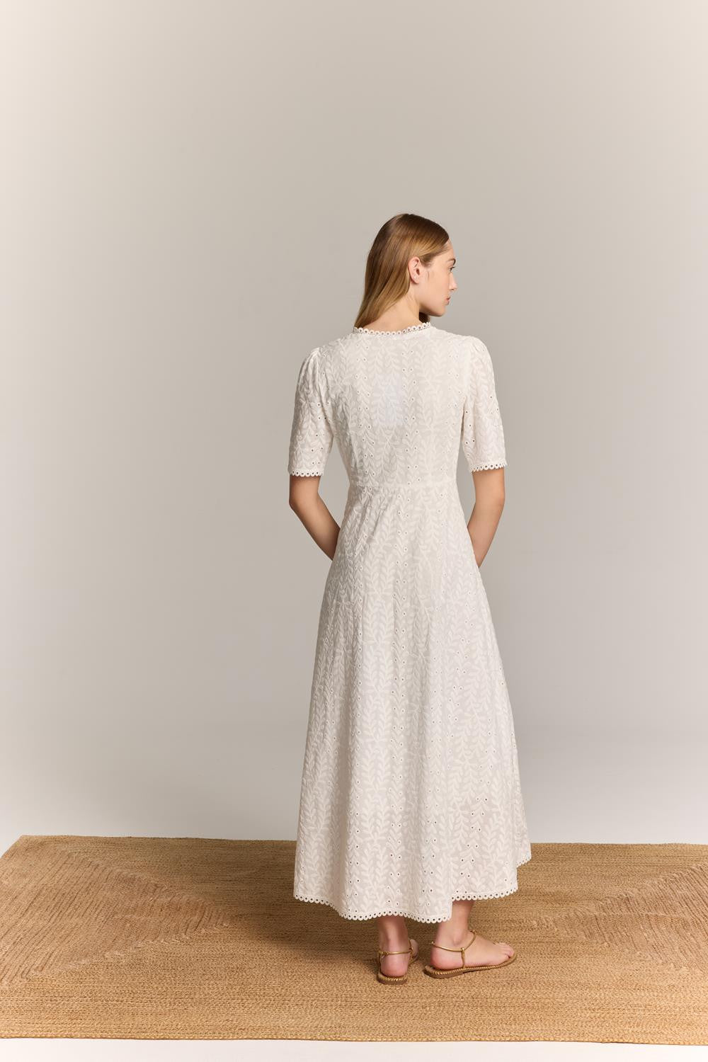 White Broderie Anglaise Dress