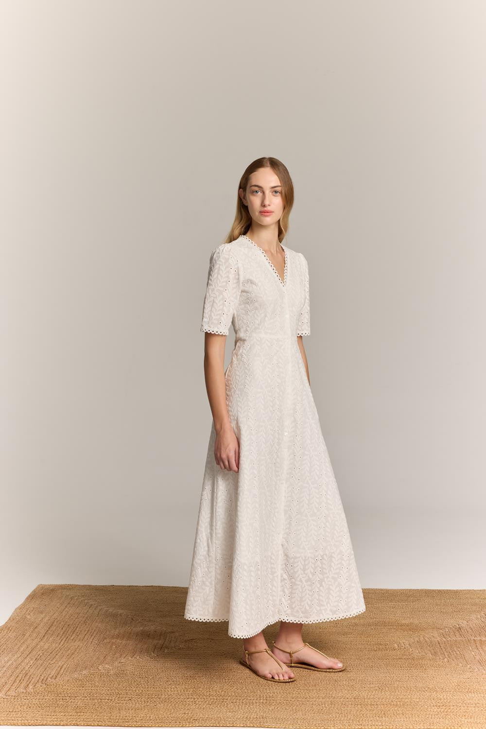 White Broderie Anglaise Dress