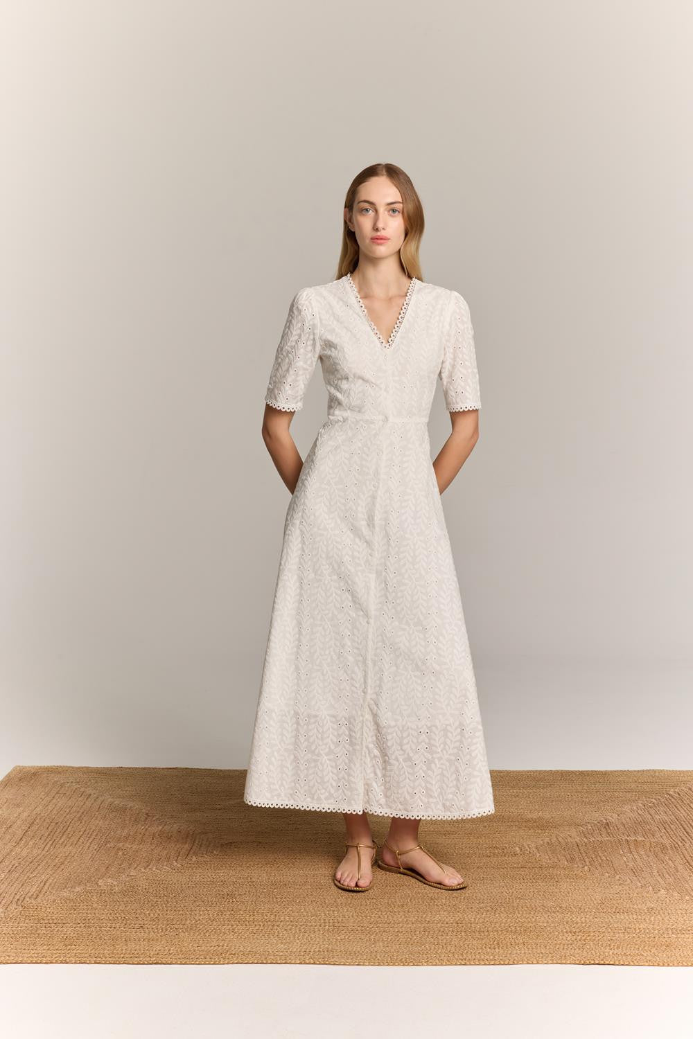 White Broderie Anglaise Dress