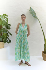 Load image into Gallery viewer, Aqua Sleeveless Maxi Dress
