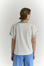 Load image into Gallery viewer, White Embroidered T-Shirt
