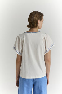 White Embroidered T-Shirt