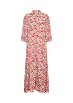 Load image into Gallery viewer, Peach Floral Shirt Dress
