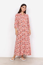 Load image into Gallery viewer, Peach Floral Shirt Dress
