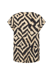 Sand Printed Oversized Top