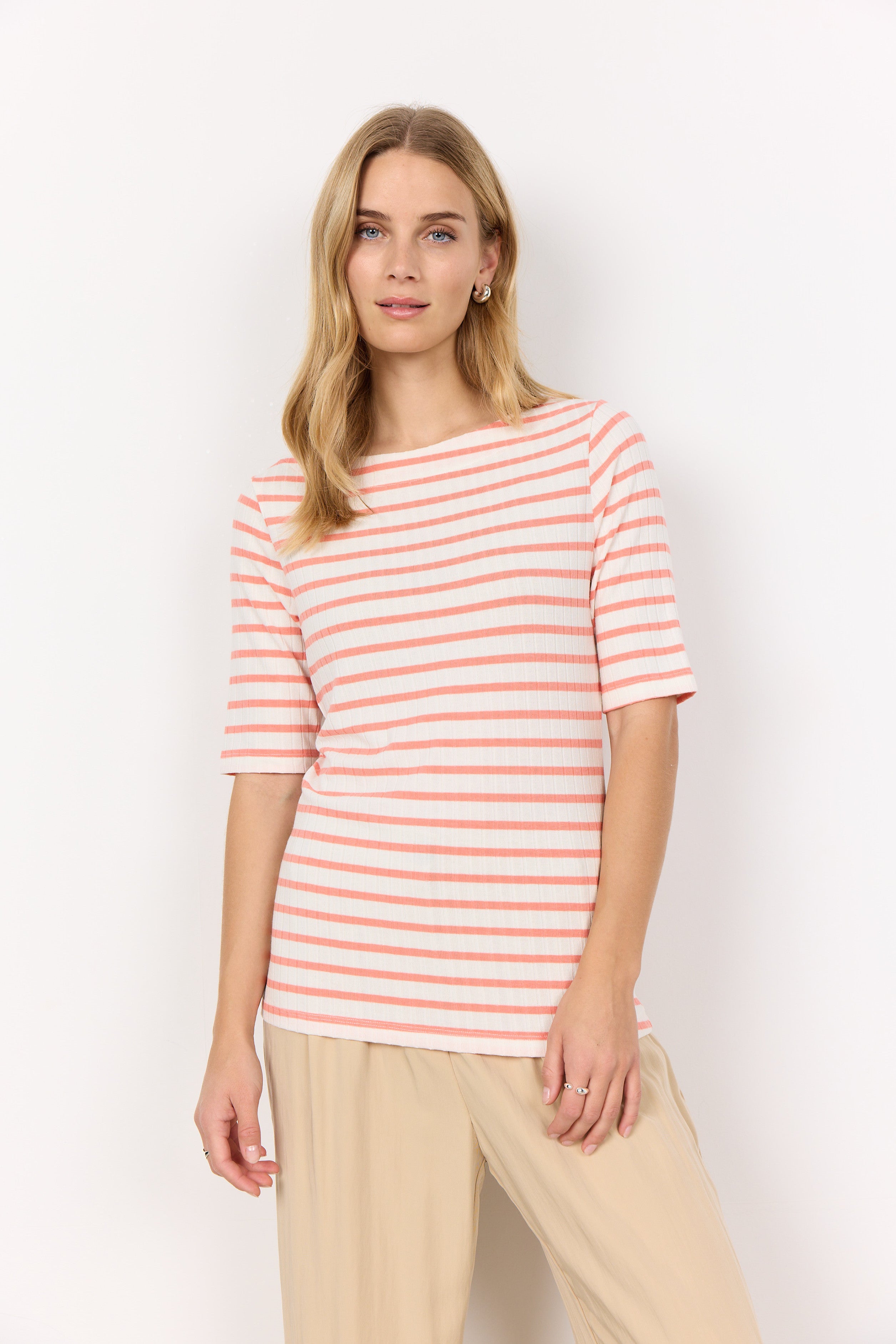 Peach Stripe Top