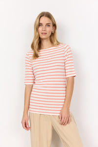 Peach Stripe Top