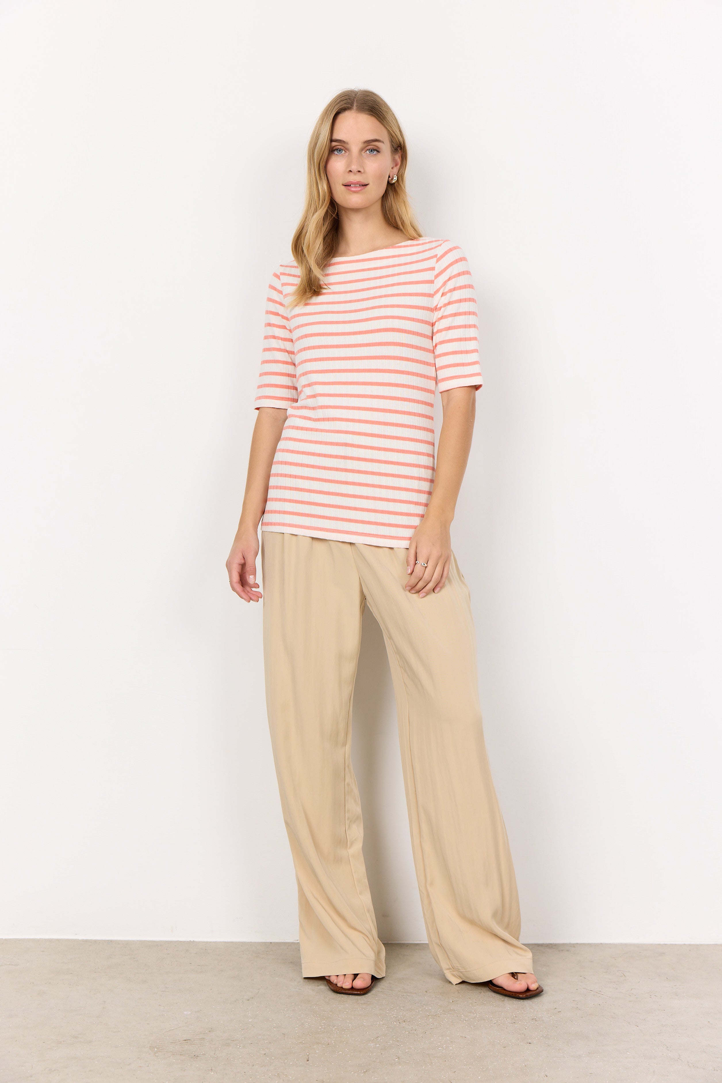 Peach Stripe Top