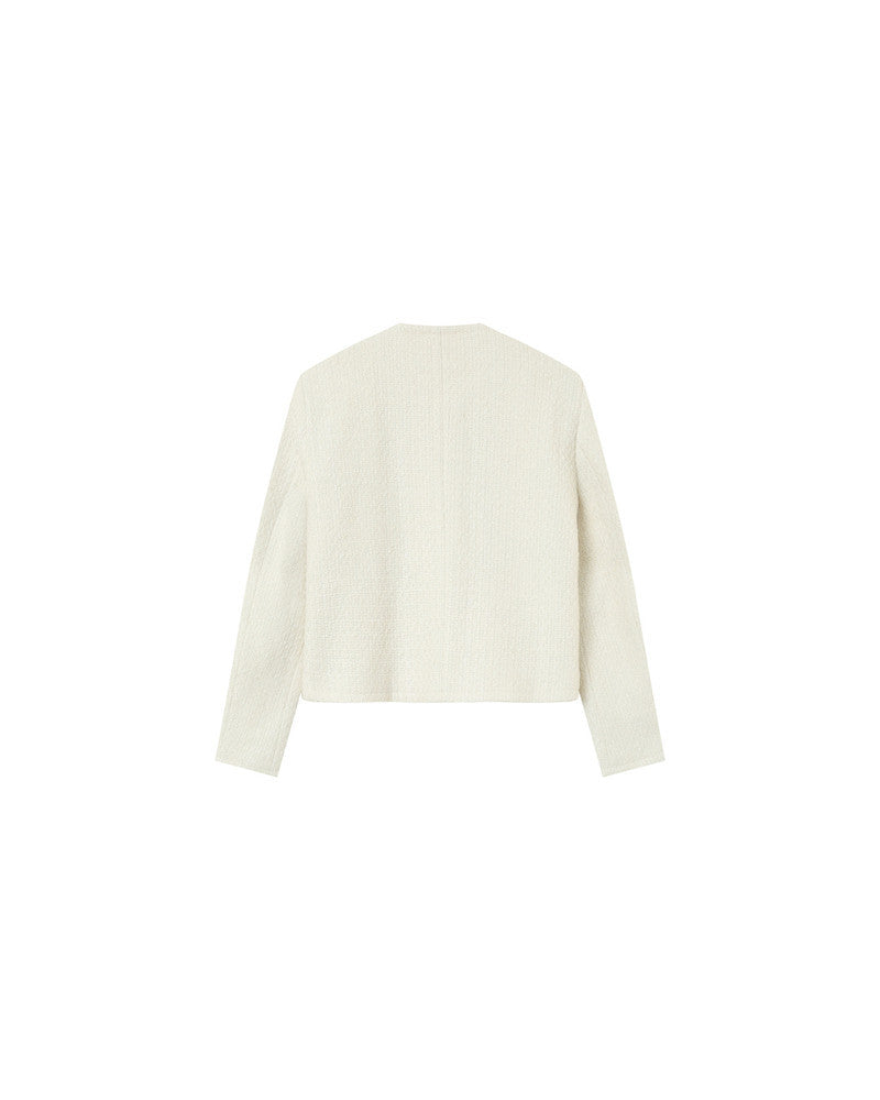 Ecru Prune Boucle Jacket