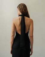 Load image into Gallery viewer, Black Halter Neck Dress
