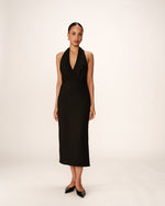 Load image into Gallery viewer, Black Halter Neck Dress
