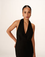 Load image into Gallery viewer, Black Halter Neck Dress
