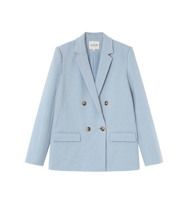 Blue Double Breasted Blazer