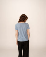 Load image into Gallery viewer, Blue V-Neck T-shirt
