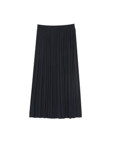 Navy Pleated Skirt