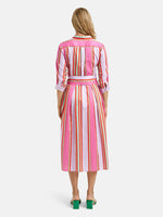 Load image into Gallery viewer, Multicoloured Striped Shirt Dress
