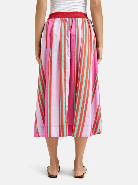 Multicoloured Striped Skirt