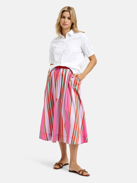 Multicoloured Striped Skirt