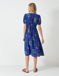 Blue Floral Tea Dress