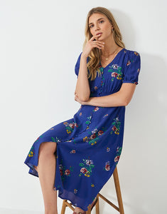 Blue Floral Tea Dress