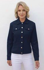 Load image into Gallery viewer, Navy Bengaline Jacket
