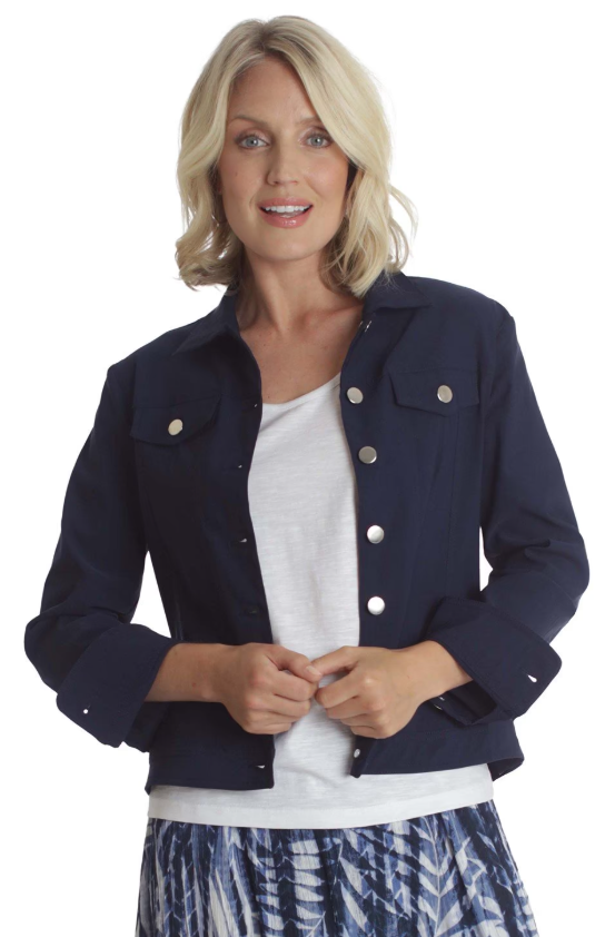 Navy Bengaline Jacket