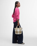 Load image into Gallery viewer, Beige Maisy Tartan Tote Bag
