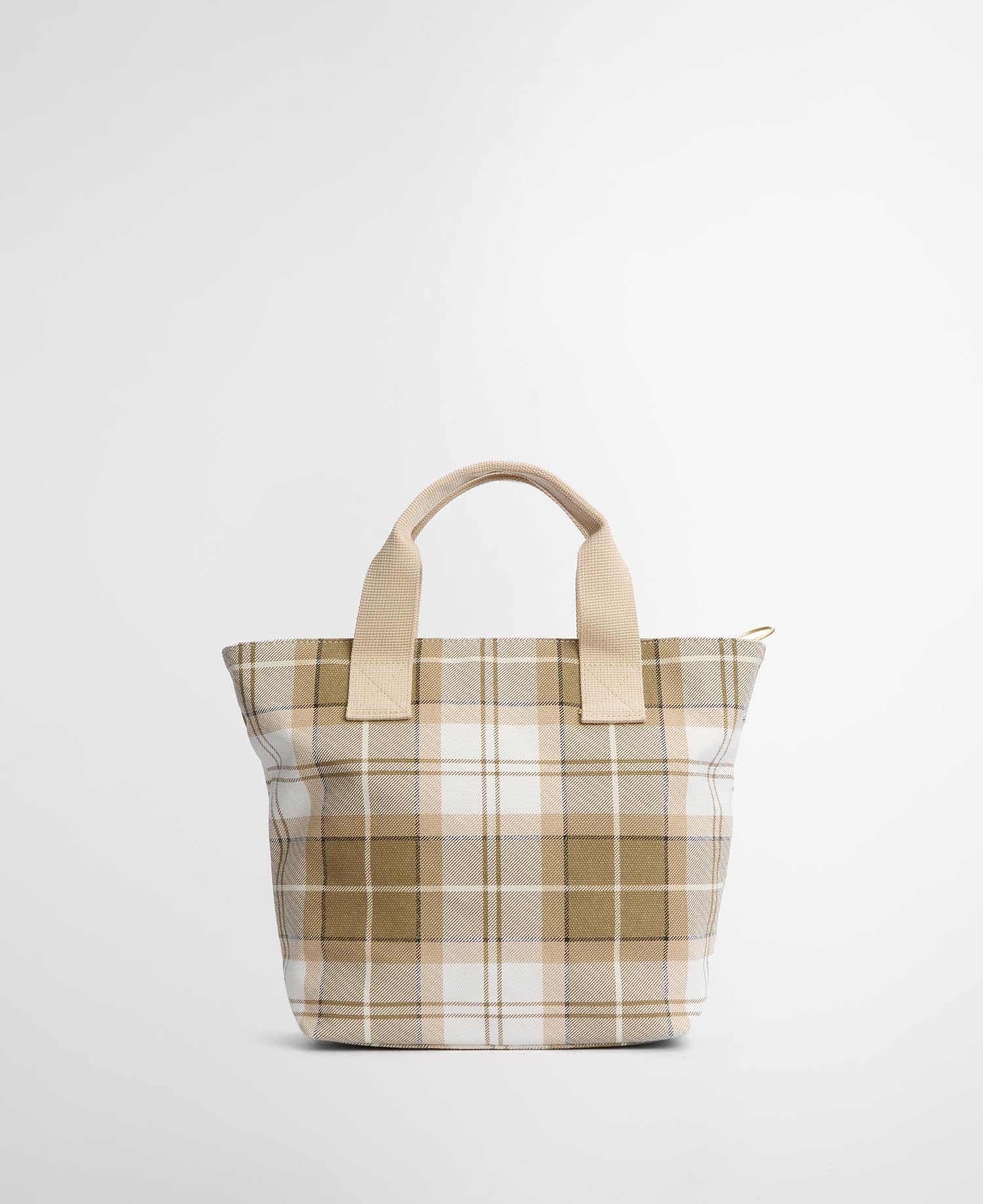 Beige Maisy Tartan Tote Bag