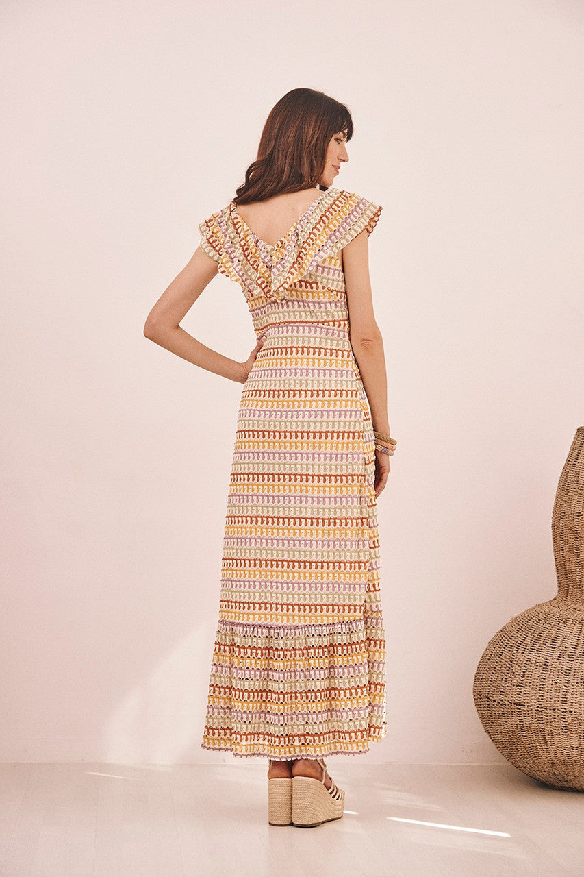 Multicoloured Knitted Summer Dress