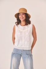 Load image into Gallery viewer, White Embroidered Lace Top
