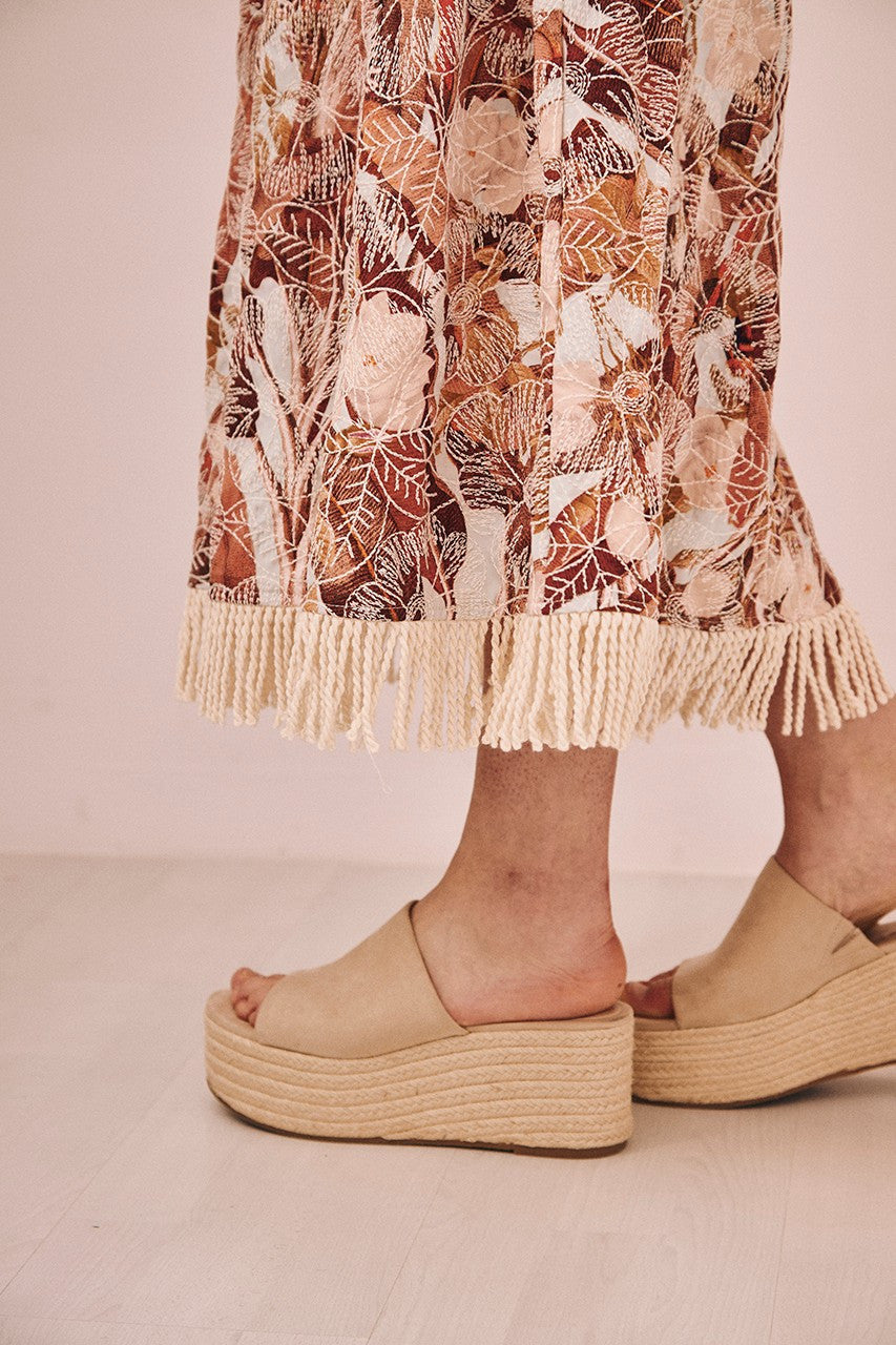 Pink Embroidered Summer Dress