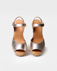 Gold Open Toe Wedge
