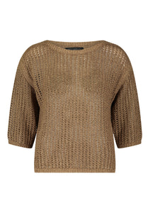 Gold Open Knit Jumper